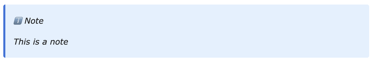 Note callout without custom title